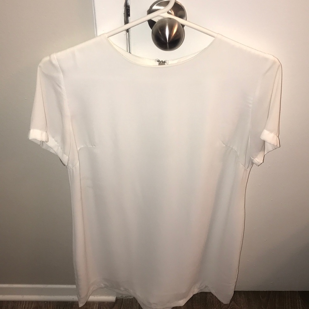 White shift dress